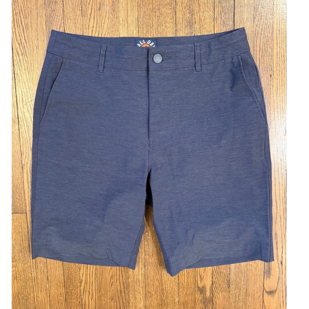 Faherty All Day Shorts Mens 30 Navy Blue Hybrid Stretch Quick Dry Board Shorts